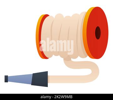 Fire hose - modern flat design style single isolated image Stock Vector