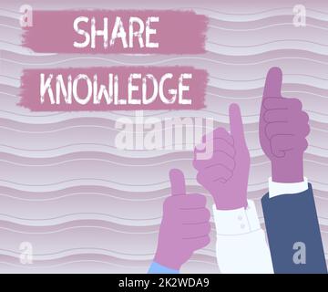 Text sign showing Share Knowledge. Conceptual photo teaching others ...