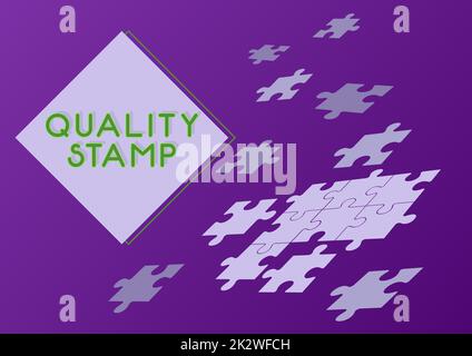 Conceptual display Quality Stamp. Business approach Seal of Approval Good Impression Qualified Passed Inspection Stock Photo