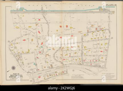 Cartographic, Maps. 1938. Lionel Pincus and Princess Firyal Map Division. Bronx (New York, N.Y.) , Maps, Real property , New York (State) , New York (N.Y.) Double Page Plate No. 41, Part of Section 13, Borough of the Bronx: Bounded by (Hudson River) Palisade Avenue, W. 254th Street, Henry Hudson Parkway, W. 250th Street, Delafield Avenue and W. 246th Street Stock Photo