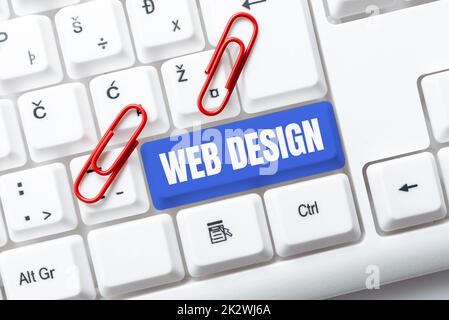 Conceptual display Web Design. Word for who is responsible of production and maintenance of websites -48956 Stock Photo