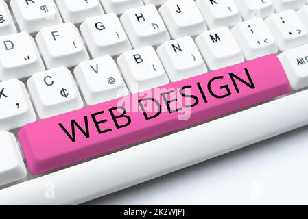 Conceptual caption Web Design. Business approach who is responsible of production and maintenance of websites -48613 Stock Photo