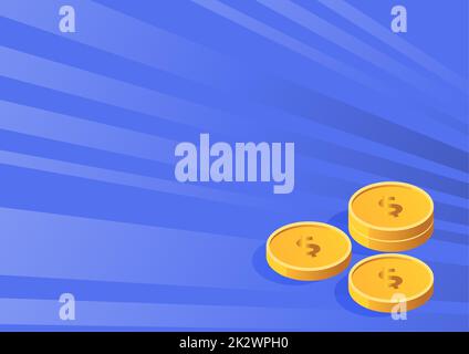 Coins Representing Future Financial Plans Successfully Calculating