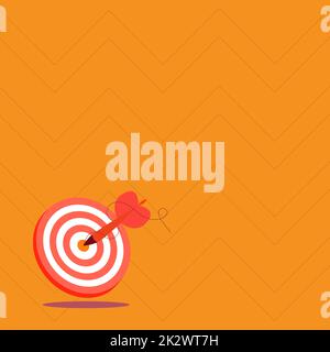 Presenting Message Hitting Target Concept, Abstract Announcing Goal, Bulletin Board Design, Announcement Information, Displaying Important Message, Target Markets Idea Stock Photo