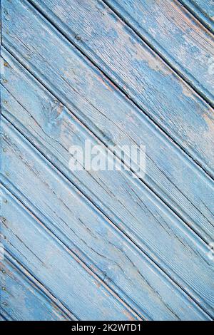 old blue wooden fence, texture for background Stock Photo