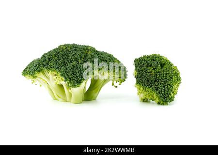 Fresh broccoli on white background Stock Photo