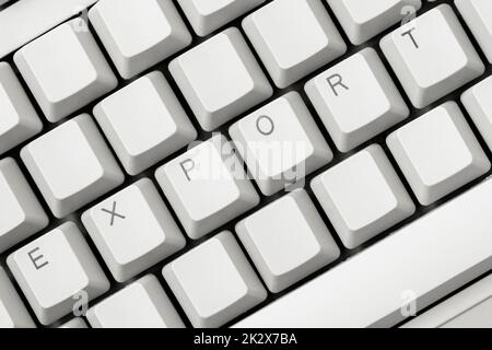 EXPORT write on the white computer keyboard Stock Photo