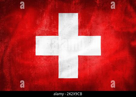 Grunge 3D illustration of Switzerland flag Stock Photo