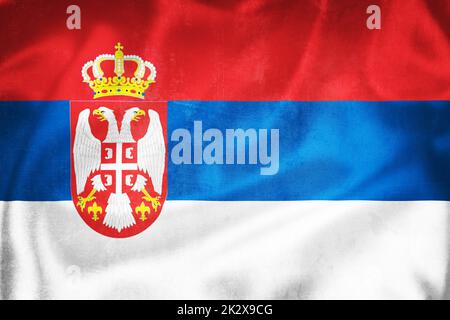 Grunge 3D illustration of Serbia flag Stock Photo