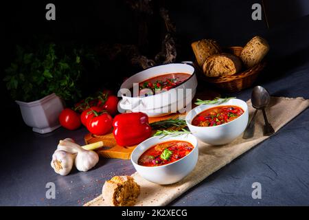 Spicy Mexican style beef with beans Stock Photo