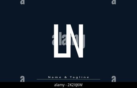 Alphabet letters Initials Monogram logo LN , NL Stock Vector
