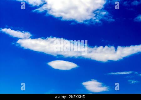 Bright blue sky and clouds Stock Photo