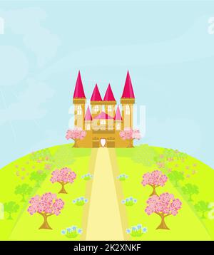 Magic Fairy Tale Princess Castle Stock Photo