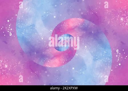 Indigo tie dye pattern. Blue and pink background. Abstract fashion design. Stock Photo