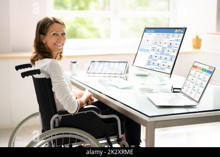 Scrum Agenda Digital Calendar Schedule Stock Photo