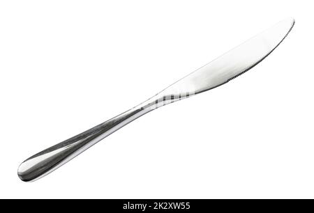 steel table knife isolated on white Stock Photo