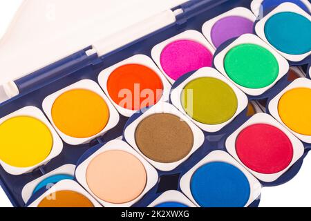Watercolor Paintbox Stock Photo