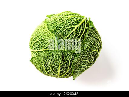 Savoy cabbage isolated on a white background Stock Photo