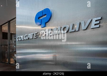 USA. 22nd Sep, 2022. Marquee at the main entrance to the Cplgate Palmolive Headquarters building in Manhattan. (Photo by Erik McGregor/Sipa USA) Credit: Sipa USA/Alamy Live News Stock Photo
