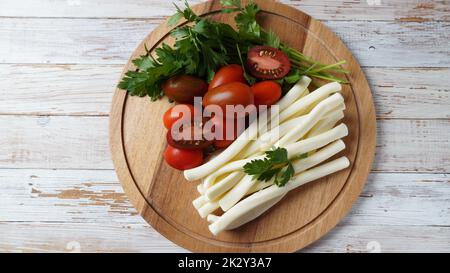 Snack Salty Cheese With Herbs Stock Photo - Alamy