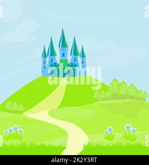 Magic Fairy Tale Princess Castle Stock Photo