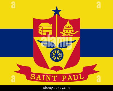 Flag of the city of Saint Paul - Minnesota Stock Photo - Alamy