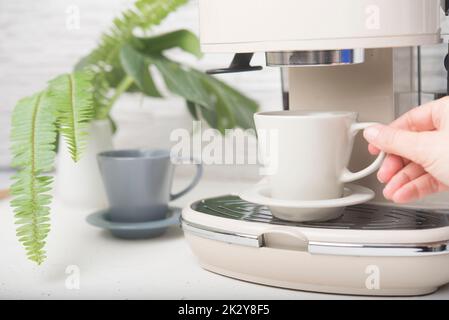Coffee marker profesional on home Stock Photo
