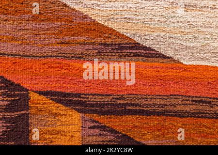 Retro carpet texture with hand-made geometric pattern Stock Photo
