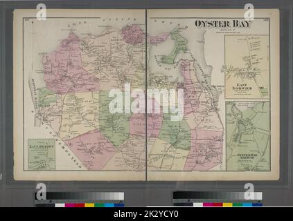 Cartographic, Maps. 1873. Lionel Pincus and Princess Firyal Map Division. Long Island (N.Y.) , Description and travel Oyster Bay, Queens Co. - Lattingtown, Town of Oyster Bay. - East Norwich, Town of Oyster Bay. - Oyster Bay Harbor, Town of Oyster Bay. East Norwich, Town of Oyster Bay. Lattingtown, Town of Oyster Bay. Oyster Bay Harbor, Town of Oyster Bay. Stock Photo