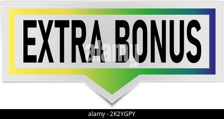 vector banner ribbon extra bonus ON WHITE Stock Vector