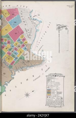 Cartographic, Maps. 1884 - 1936. Lionel Pincus and Princess Firyal Map Division. Fire insurance , New York (State), Real property , New York (State), Cities & towns , New York (State) Key Continued Stock Photo