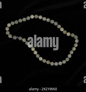 Ohrid lake Pearl necklace on black background from Macedonia Stock Photo