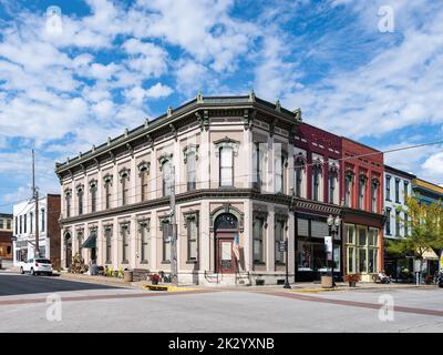 Commercial buildings in downtown Hannibal Stock Photo