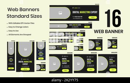 Abstract digital marketing business web banner for social media facebook cover banner template Stock Vector