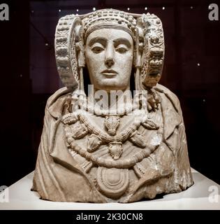 Lady of Elche - Limestone - Iberian culture - Late 5th- early 4th century B.C. - La Alcudia - Elche, Alicante, Spain Stock Photo