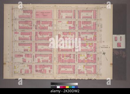Cartographic, Maps. 1898. Lionel Pincus and Princess Firyal Map Division. Manhattan (New York, N.Y.), Real property , New York (State) , New York Plate 34, Part of Section 5: Bounded by E. 95th Street, Third Avenue, E. 89th Street and Fifth Avenue Stock Photo