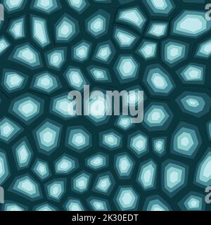 Abstract modern turtle shell seamless pattern. Animals trendy background. Blue decorative vector illustration for print, fabric, textile. Modern Stock Vector