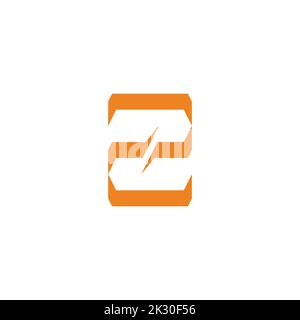 number two slice simple logo vector Stock Vector