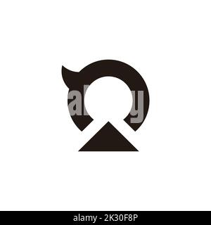 abstract triangle key hole simple logo vector Stock Vector