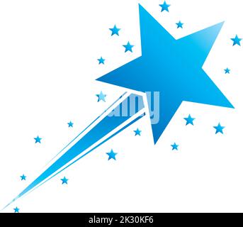 Shooting Star Creative Logos Stock Vector