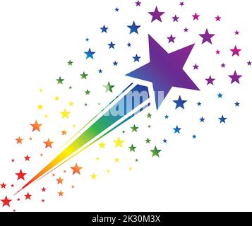 Shooting Star Creative Logos Stock Vector