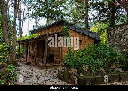 Image of house at Guelatao de Juárez, birthplace of president Benito Juarez, Oaxaca, Mexico Stock Photo