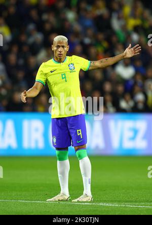 Le Harve, France, 23rd September 2022. Richarlison of Brazil during the International Friendly match at Stade Oceane, Le Harve. Picture credit should read: David Klein / Sportimage Credit: Sportimage/Alamy Live News Stock Photo