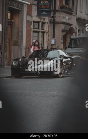 A unique and really hard to finde Porsche 918 Spyder found stealing the attention around London. Stock Photo