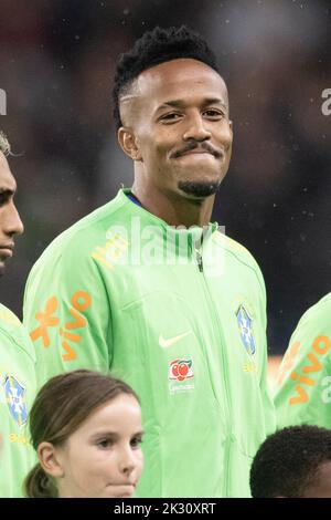 Le Havre, France. 24th Sep, 2022. Eder Militao of Brazil during the International Friendly match between Brazil and Ghana at Stade Oceane, on September 23, 2022 in Le Havre, France. Photo by David Niviere/ABACAPRESS.COM Credit: Abaca Press/Alamy Live News Stock Photo