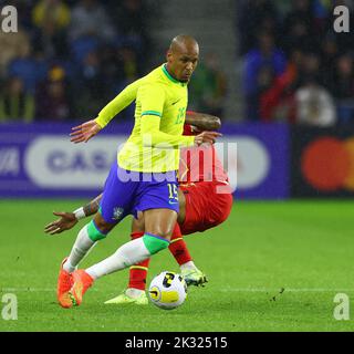 Le Harve, France, 23rd September 2022. Fabinho of Brazil during the International Friendly match at Stade Oceane, Le Harve. Picture credit should read: David Klein / Sportimage Credit: Sportimage/Alamy Live News Stock Photo