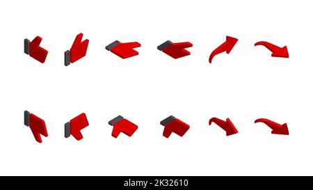 Buttons thumbs up and down for video channel and social media icons set. 3D isometric vector illustration. Stock Vector