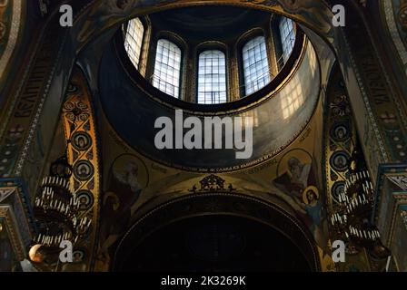 St Volodymyr's Cathedral dome inside in Kyiv Ukraine Stock Photo