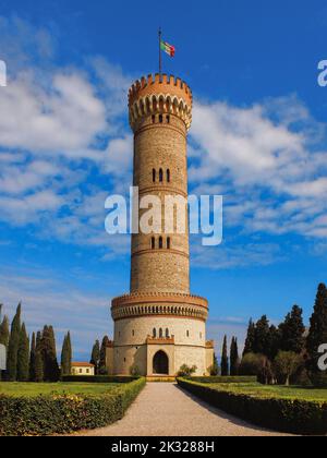 San Martino della Battaglia, near Lake Garda, Italy. The tower recalls the site of the bloody nineteenth-century Risorgimento battle. Stock Photo