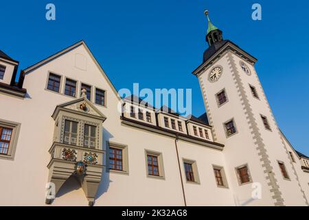 Freiberg: Town Hall in , Sachsen, Saxony, Germany Stock Photo